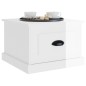 vidaXL Mesa de centro madera contrachapada blanco brillo 50x50x35 cm vidaXL Mesa de centro madera contrachapada blanco brillo 50x50x35 cm