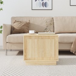 vidaXL Mesa de centro madera contrachapada roble Sonoma 51x50x44 cm