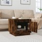 vidaXL Mesa de centro madera contrachapada roble ahumado 51x50x44 cm vidaXL Mesa de centro madera contrachapada roble ahumado 51x50x44 cm