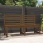 vidaXL Banco de jardín madera maciza pino marrón miel 157,5 cm vidaXL Banco de jardín madera maciza pino marrón miel 157,5 cm