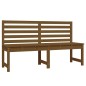 vidaXL Banco de jardín madera maciza pino marrón miel 157,5 cm vidaXL Banco de jardín madera maciza pino marrón miel 157,5 cm