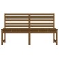 vidaXL Banco de jardín madera maciza pino marrón miel 157,5 cm vidaXL Banco de jardín madera maciza pino marrón miel 157,5 cm