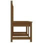 vidaXL Banco de jardín madera maciza pino marrón miel 157,5 cm vidaXL Banco de jardín madera maciza pino marrón miel 157,5 cm