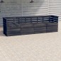 vidaXL Sofá de palés de jardín 4 plazas madera maciza pino gris oscuro vidaXL Sofá de palés de jardín 4 plazas madera maciza pino gris oscuro