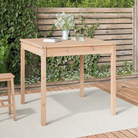 vidaXL Mesa de jardín madera maciza de pino 82,5x82,5x76 cm