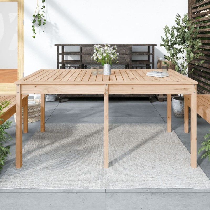 vidaXL Mesa de jardín madera maciza de pino 159,5x82,5x76 cm vidaXL Mesa de jardín madera maciza de pino 159,5x82,5x76 cm