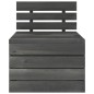 vidaXL Sofá de palés de jardín 4 plazas madera maciza pino gris oscuro vidaXL Sofá de palés de jardín 4 plazas madera maciza pino gris oscuro