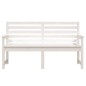 vidaXL Banco de jardín madera maciza pino blanco 159,5x48x91,5 cm vidaXL Banco de jardín madera maciza pino blanco 159,5x48x91,5 cm