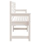 vidaXL Banco de jardín madera maciza pino blanco 159,5x48x91,5 cm vidaXL Banco de jardín madera maciza pino blanco 159,5x48x91,5 cm