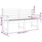 vidaXL Banco de jardín madera maciza pino blanco 159,5x48x91,5 cm vidaXL Banco de jardín madera maciza pino blanco 159,5x48x91,5 cm