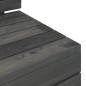 vidaXL Sofá de palés de jardín 4 plazas madera maciza pino gris oscuro vidaXL Sofá de palés de jardín 4 plazas madera maciza pino gris oscuro