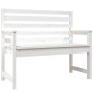 vidaXL Banco de jardín madera maciza pino blanco 109x48x91,5 cm vidaXL Banco de jardín madera maciza pino blanco 109x48x91,5 cm