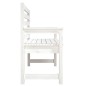 vidaXL Banco de jardín madera maciza pino blanco 109x48x91,5 cm vidaXL Banco de jardín madera maciza pino blanco 109x48x91,5 cm