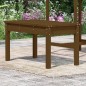 vidaXL Banco de jardín madera maciza pino marrón miel 80x44x45 cm vidaXL Banco de jardín madera maciza pino marrón miel 80x44x45 cm