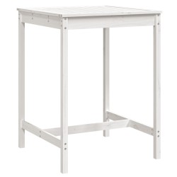 vidaXL Mesa de jardín madera maciza pino blanco 82,5x82,5x110 cm