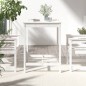 vidaXL Mesa de jardín madera maciza pino blanco 82,5x82,5x110 cm vidaXL Mesa de jardín madera maciza pino blanco 82,5x82,5x110 cm