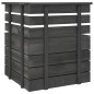 vidaXL Sofá de palés de jardín 4 plazas madera maciza pino gris oscuro vidaXL Sofá de palés de jardín 4 plazas madera maciza pino gris oscuro