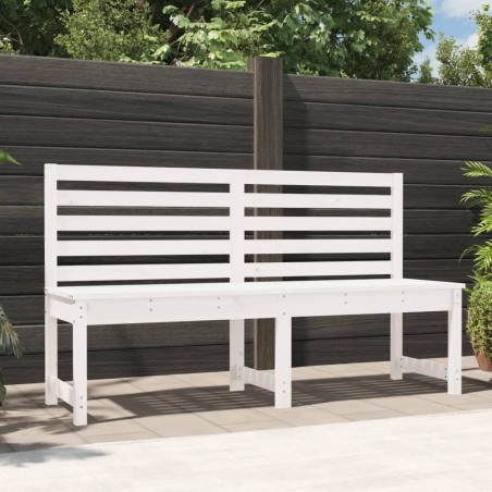 vidaXL Banco de jardín madera maciza pino blanco 157,5 cm
