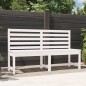 vidaXL Banco de jardín madera maciza pino blanco 157,5 cm vidaXL Banco de jardín madera maciza pino blanco 157,5 cm
