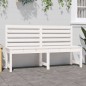 vidaXL Banco de jardín madera maciza pino blanco 157,5 cm vidaXL Banco de jardín madera maciza pino blanco 157,5 cm
