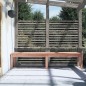 vidaXL Banco de jardín 2 plazas madera maciza Douglas 203,5x44x45 cm