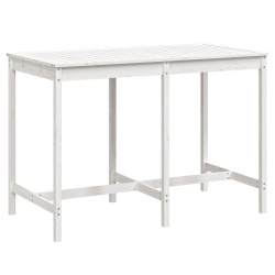 vidaXL Mesa de jardín madera maciza pino blanco 159,5x82,5x110 cm