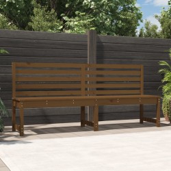 vidaXL Banco de jardín madera maciza pino marrón miel 201,5 cm