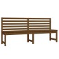 vidaXL Banco de jardín madera maciza pino marrón miel 201,5 cm vidaXL Banco de jardín madera maciza pino marrón miel 201,5 cm