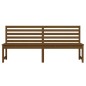 vidaXL Banco de jardín madera maciza pino marrón miel 201,5 cm vidaXL Banco de jardín madera maciza pino marrón miel 201,5 cm