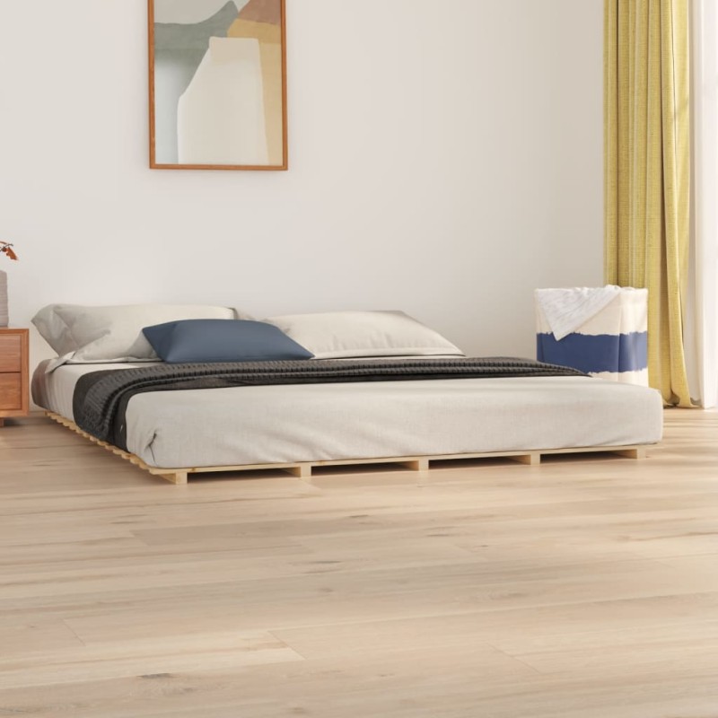 vidaXL Estructura de cama de madera maciza de pino 200x200 cm vidaXL Estructura de cama de madera maciza de pino 200x200 cm