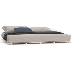 vidaXL Estructura de cama de madera maciza de pino 200x200 cm