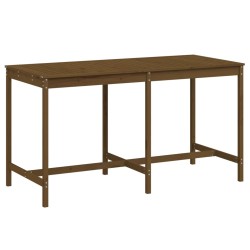 vidaXL Mesa de jardín madera maciza pino marrón miel 203,5x90x110 cm
