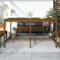 vidaXL Mesa de jardín madera maciza pino marrón miel 203,5x90x110 cm vidaXL Mesa de jardín madera maciza pino marrón miel 203,5x90x110 cm