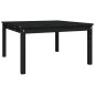 vidaXL Mesa de jardín madera maciza pino negro 82,5x82,5x45 cm vidaXL Mesa de jardín madera maciza pino negro 82,5x82,5x45 cm