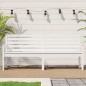 vidaXL Banco de jardín madera maciza pino blanco 203,5x48x91,5 cm