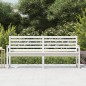 vidaXL Banco de jardín madera maciza pino blanco 203,5x48x91,5 cm