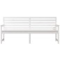 vidaXL Banco de jardín madera maciza pino blanco 203,5x48x91,5 cm