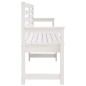vidaXL Banco de jardín madera maciza pino blanco 203,5x48x91,5 cm