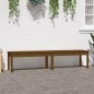 vidaXL Banco de jardín madera maciza pino marrón miel 203,5x44x45 cm vidaXL Banco de jardín madera maciza pino marrón miel 203,5x44x45 cm