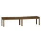 vidaXL Banco de jardín madera maciza pino marrón miel 203,5x44x45 cm vidaXL Banco de jardín madera maciza pino marrón miel 203,5x44x45 cm
