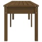 vidaXL Banco de jardín madera maciza pino marrón miel 203,5x44x45 cm vidaXL Banco de jardín madera maciza pino marrón miel 203,5x44x45 cm