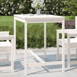 vidaXL Mesa de jardín madera maciza pino blanco 121x82,5x110 cm