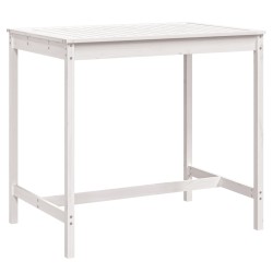 vidaXL Mesa de jardín madera maciza pino blanco 121x82,5x110 cm