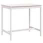 vidaXL Mesa de jardín madera maciza pino blanco 121x82,5x110 cm vidaXL Mesa de jardín madera maciza pino blanco 121x82,5x110 cm