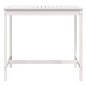 vidaXL Mesa de jardín madera maciza pino blanco 121x82,5x110 cm vidaXL Mesa de jardín madera maciza pino blanco 121x82,5x110 cm