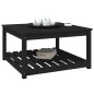 vidaXL Mesa de jardín madera maciza pino negro 82,5x82,5x45 cm vidaXL Mesa de jardín madera maciza pino negro 82,5x82,5x45 cm