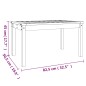 vidaXL Mesa de jardín madera maciza de pino 82,5x50,5x45 cm