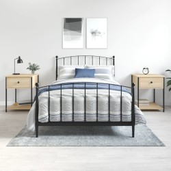 vidaXL Mesitas noche 2 uds madera ingeniería roble Sonoma 44x45x58 cm