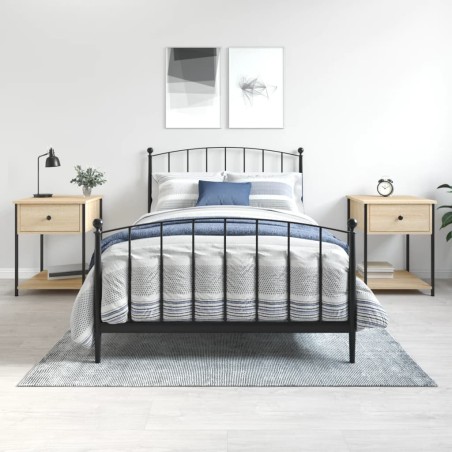 vidaXL Mesitas noche 2 uds madera ingeniería roble Sonoma 44x45x58 cm