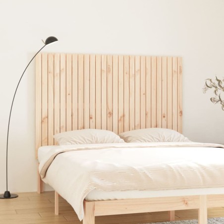 vidaXL Cabecero de cama de pared madera maciza de pino 166x3x110 cm